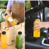 100pcs 12oz Empty Plastic Juice Bottles with Caps, Reusable Clear Bulk Beverage Containers with Label, Funnel and Brush for Juicing, Milk, Smoothie,... - Image 2