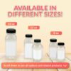 100pcs 12oz Empty Plastic Juice Bottles with Caps, Reusable Clear Bulk Beverage Containers with Label, Funnel and Brush for Juicing, Milk, Smoothie,... - Image 7